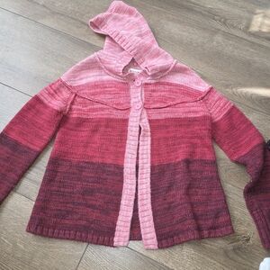 Mossimo Supply Co. Pink and Red Hooded Cardigan